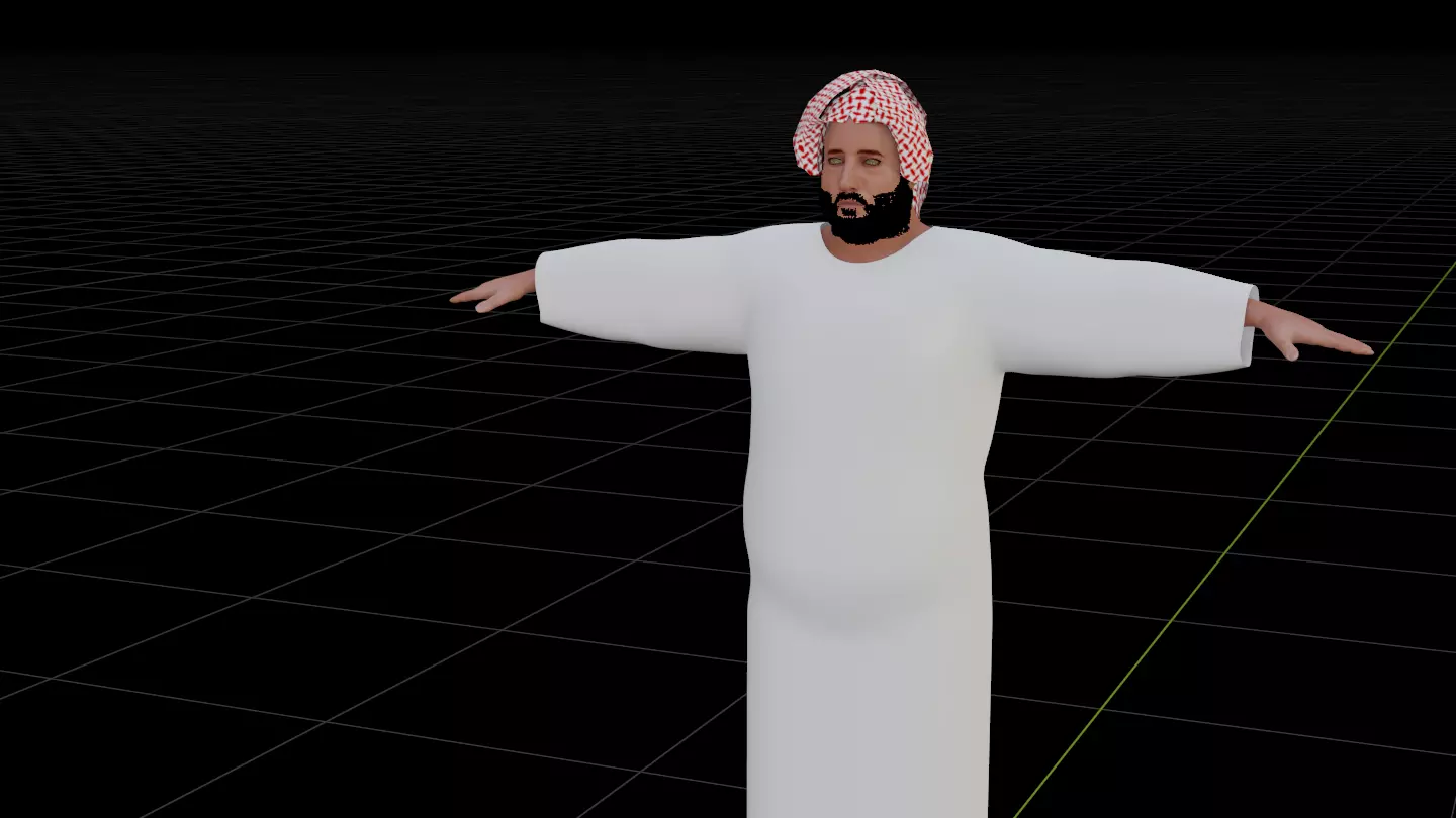 Saudi Character who looks like Turkey Al-ELsheikh  3D model_0