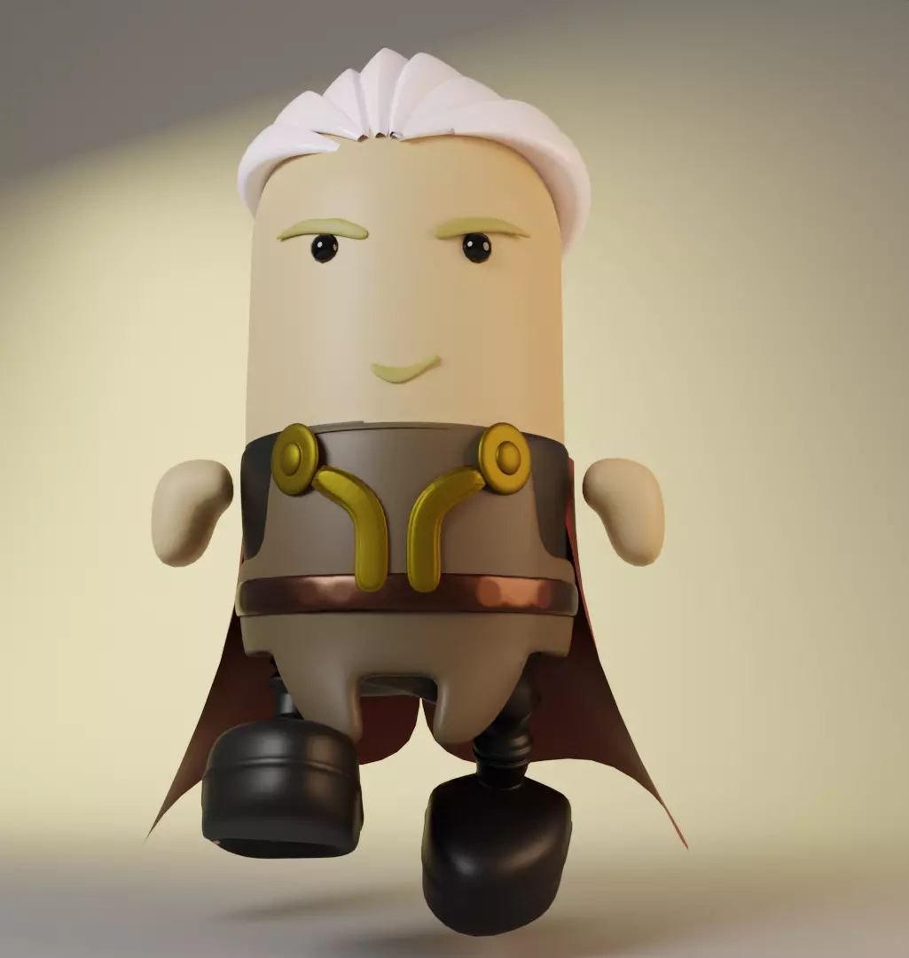 super hero Low-poly 3D model
