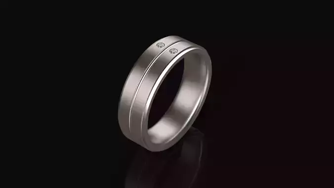 Model 271 Wedding Ring 62 EU Size 