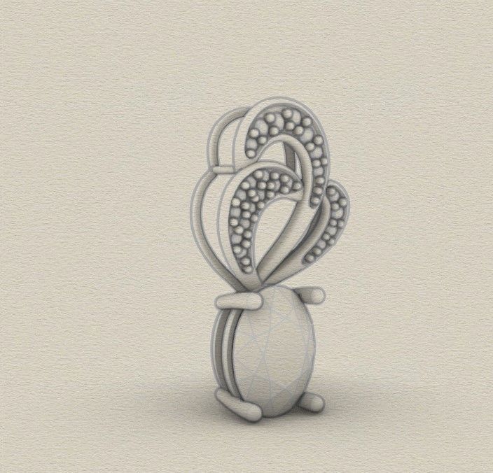 Model 272 Diamond Pendant 3D print model_8