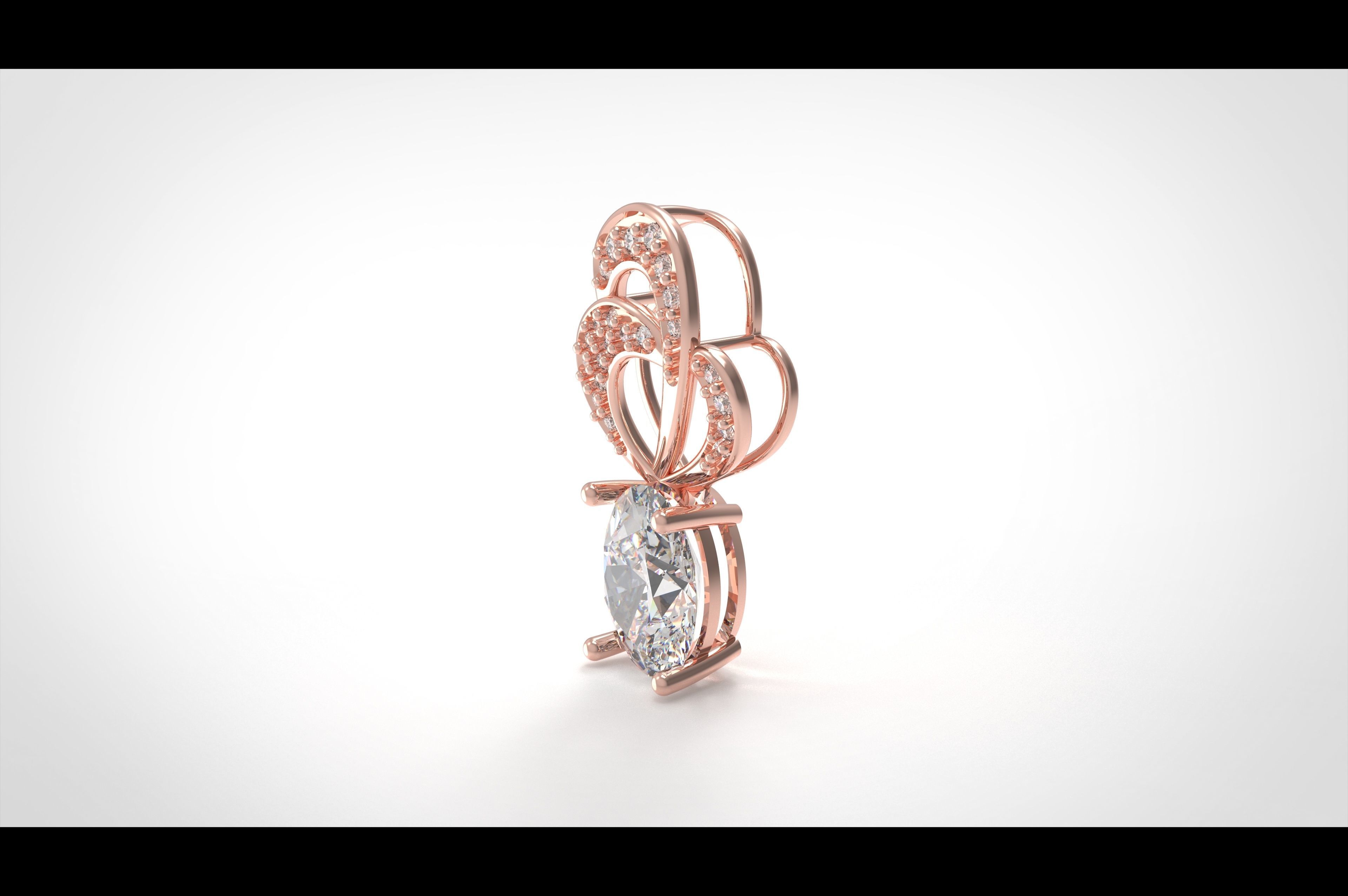 Model 272 Diamond Pendant 3D print model_3