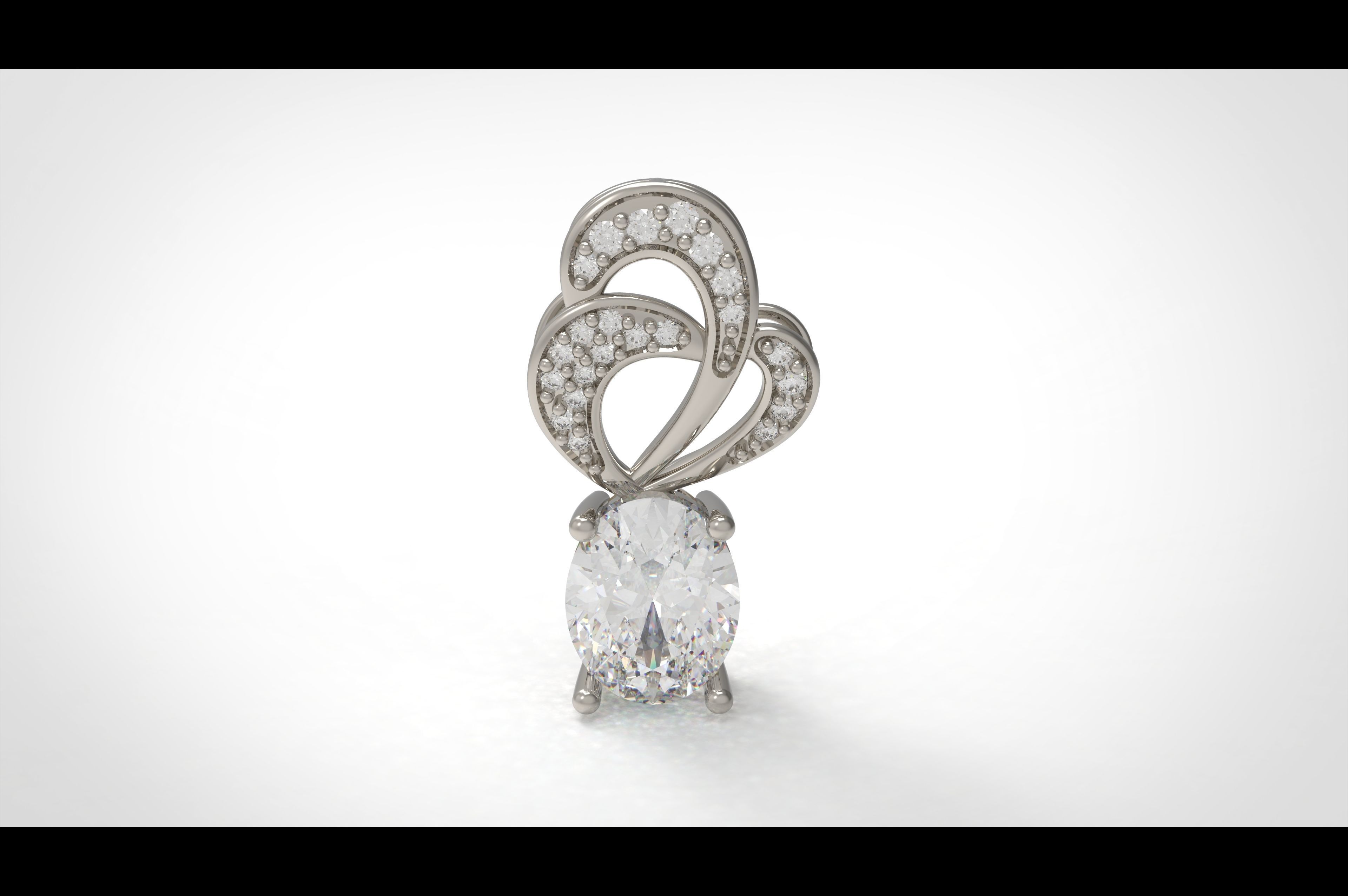Model 272 Diamond Pendant 3D print model_2