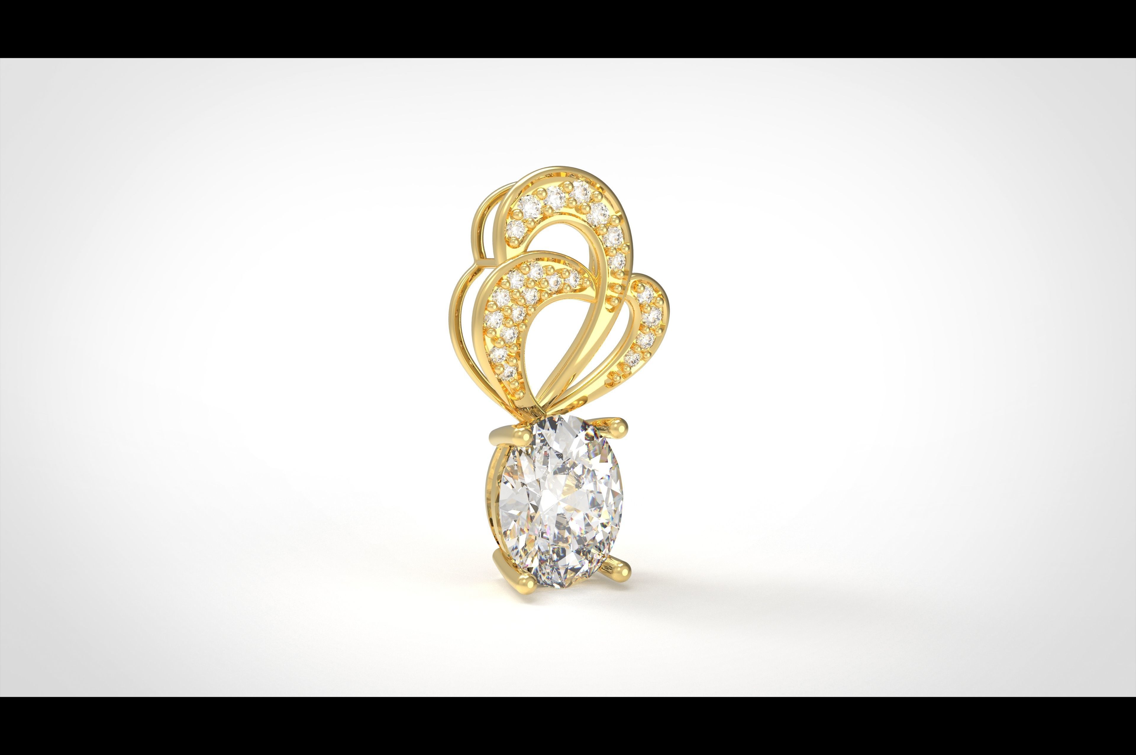 Model 272 Diamond Pendant 3D print model_1