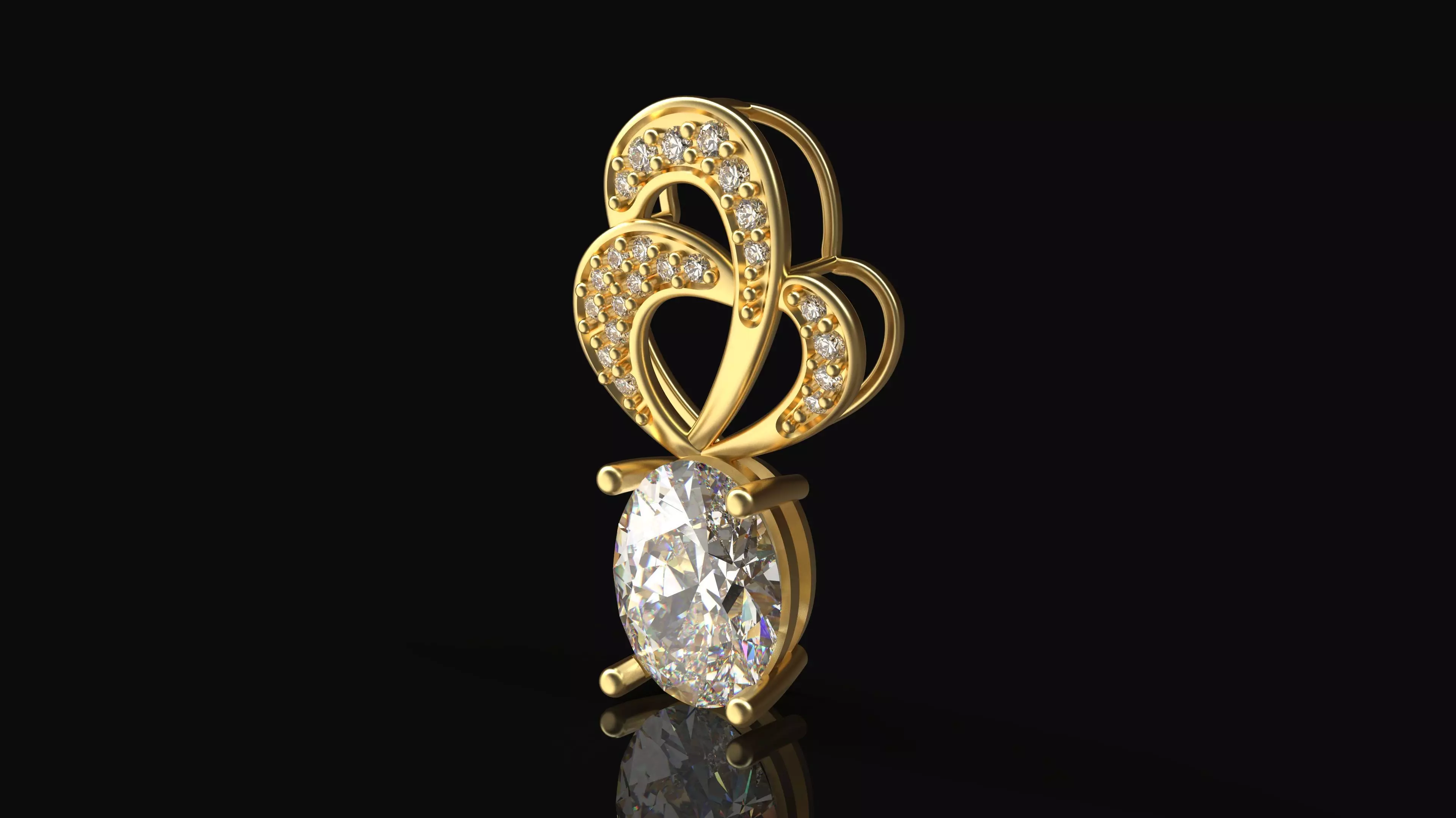 Model 272 Diamond Pendant 3D print model_0