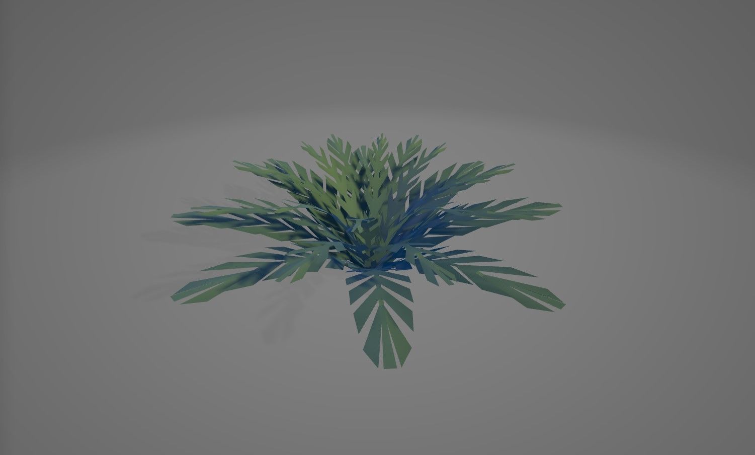 Low-poly Fern bush plant 3D model_12