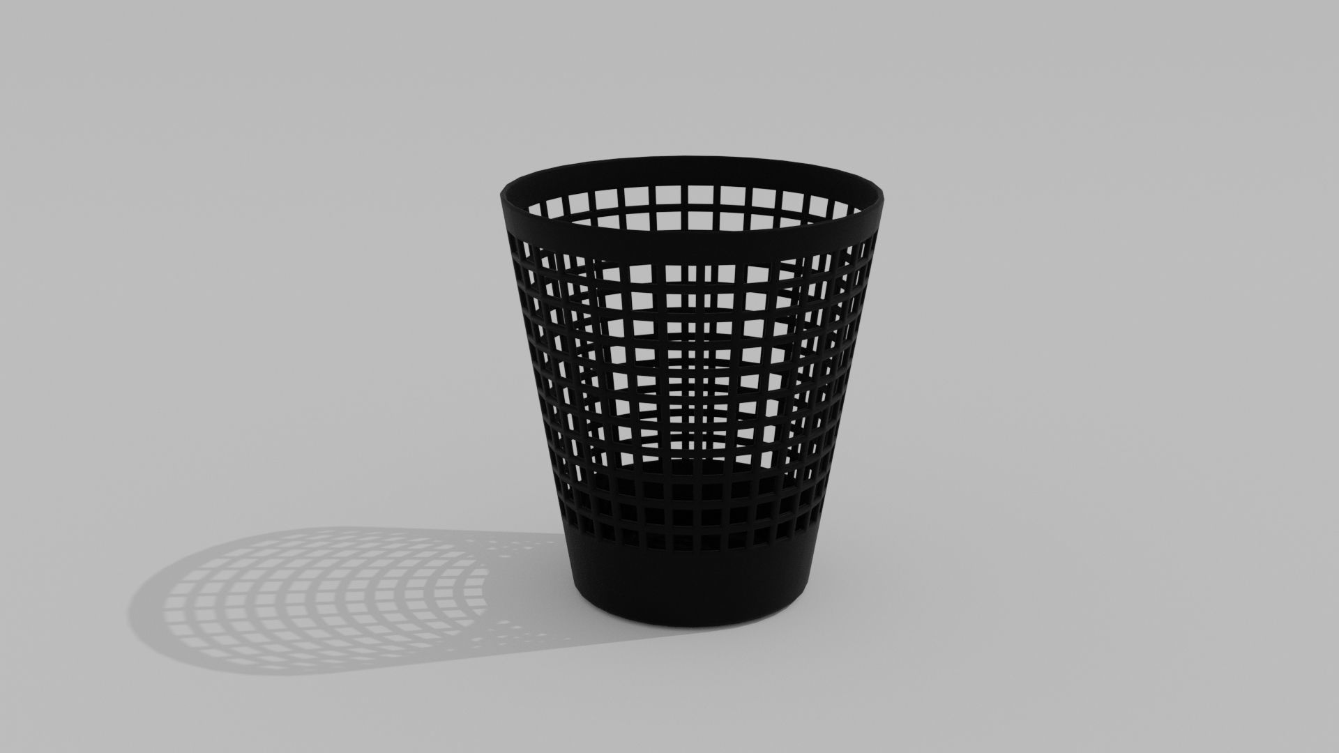 Trash Bin Low-poly 3D model_1