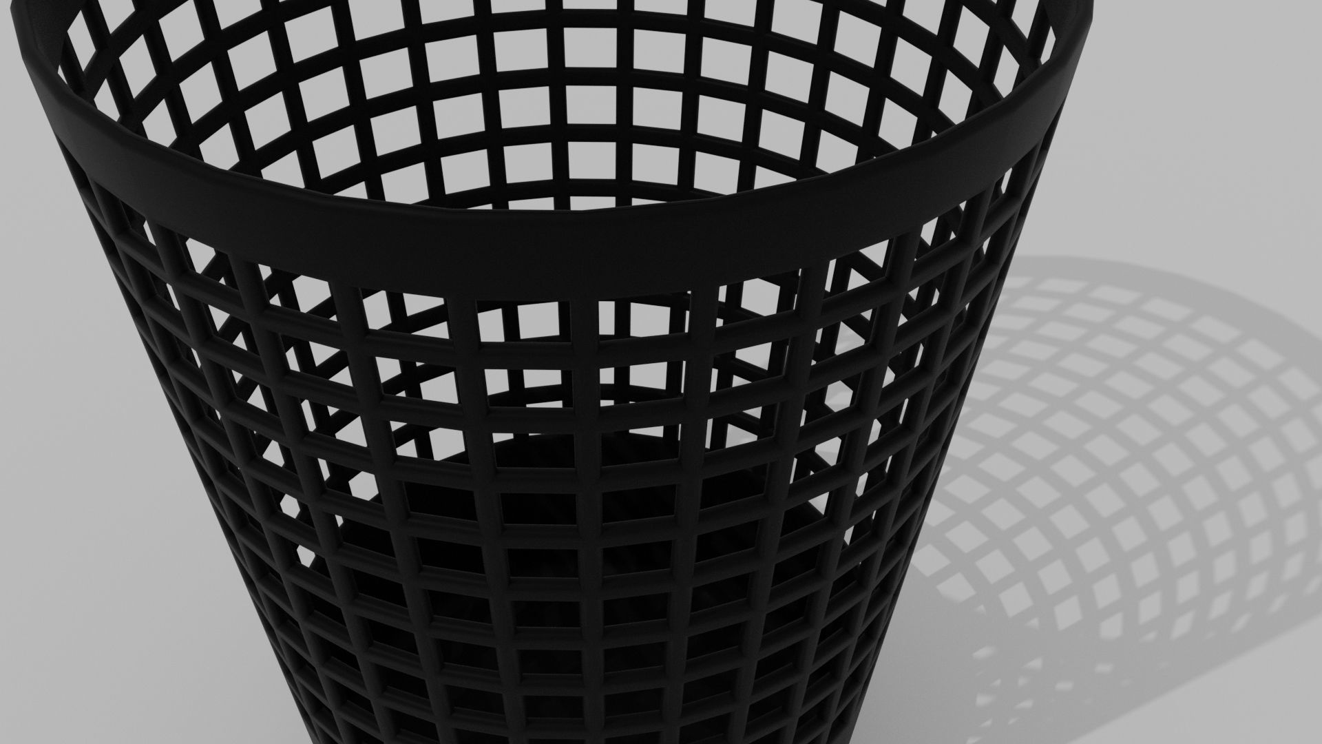 Trash Bin Low-poly 3D model_3
