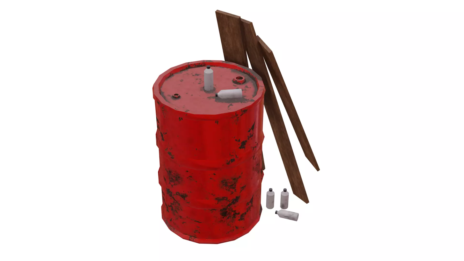 Barrel farm Free low-poly 3D model
