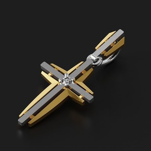 Cross Crosshair Gold 3D print model