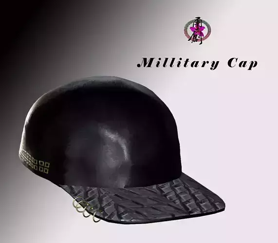 Military Cap-01 Low-poly 3D model