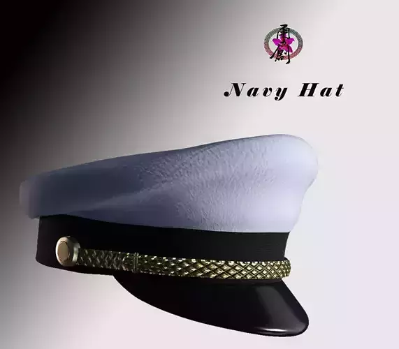 Navy Hat-01 Low-poly 3D model