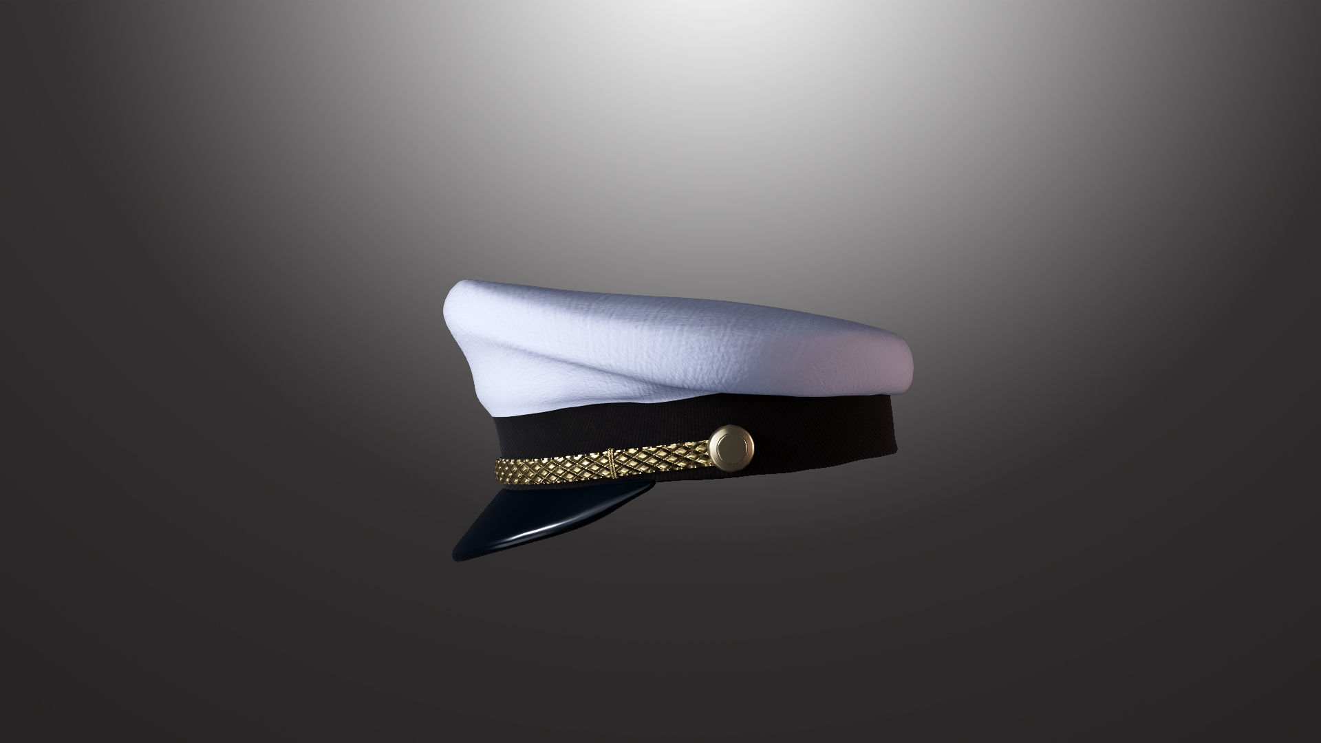 Navy Hat-01 Low-poly 3D model_4