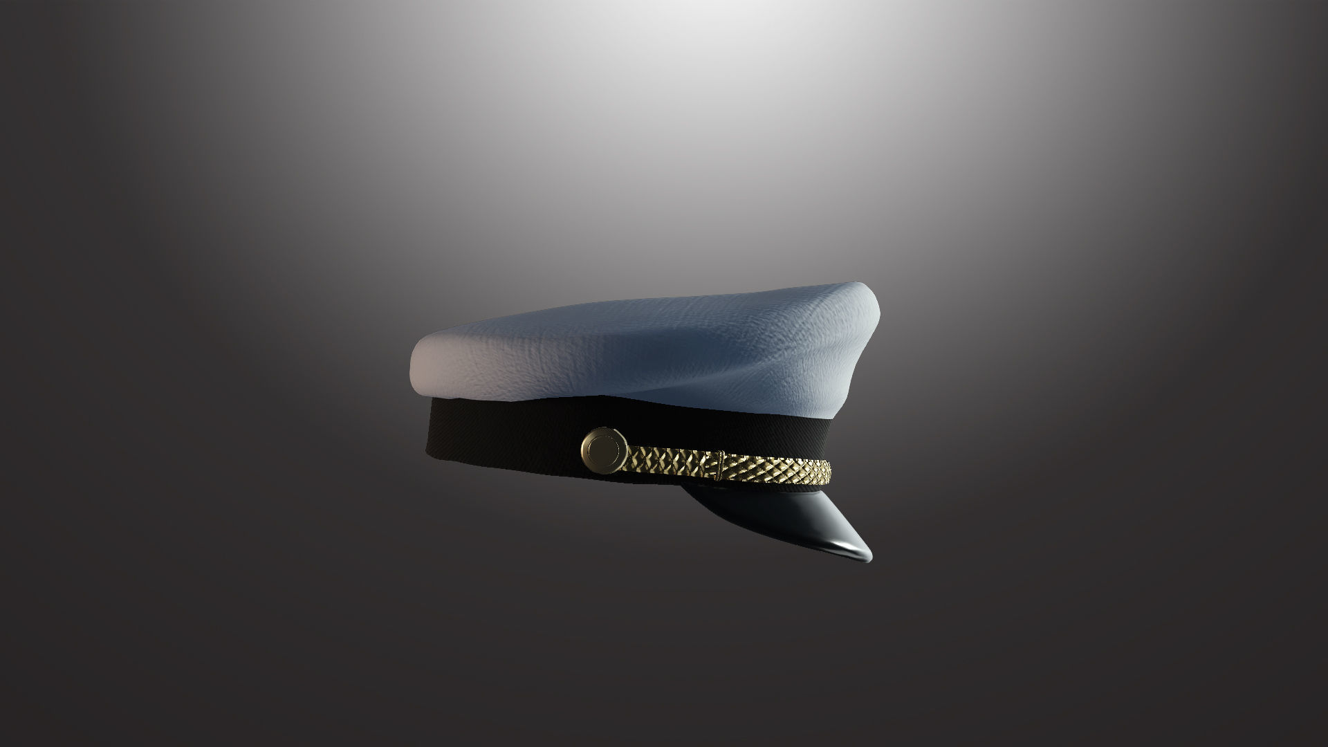 Navy Hat-01 Low-poly 3D model_2