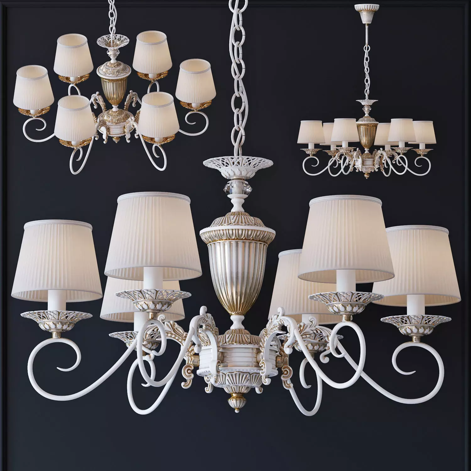 Suspended chandelier MW-Light Ariadne 450014106 3D model_0