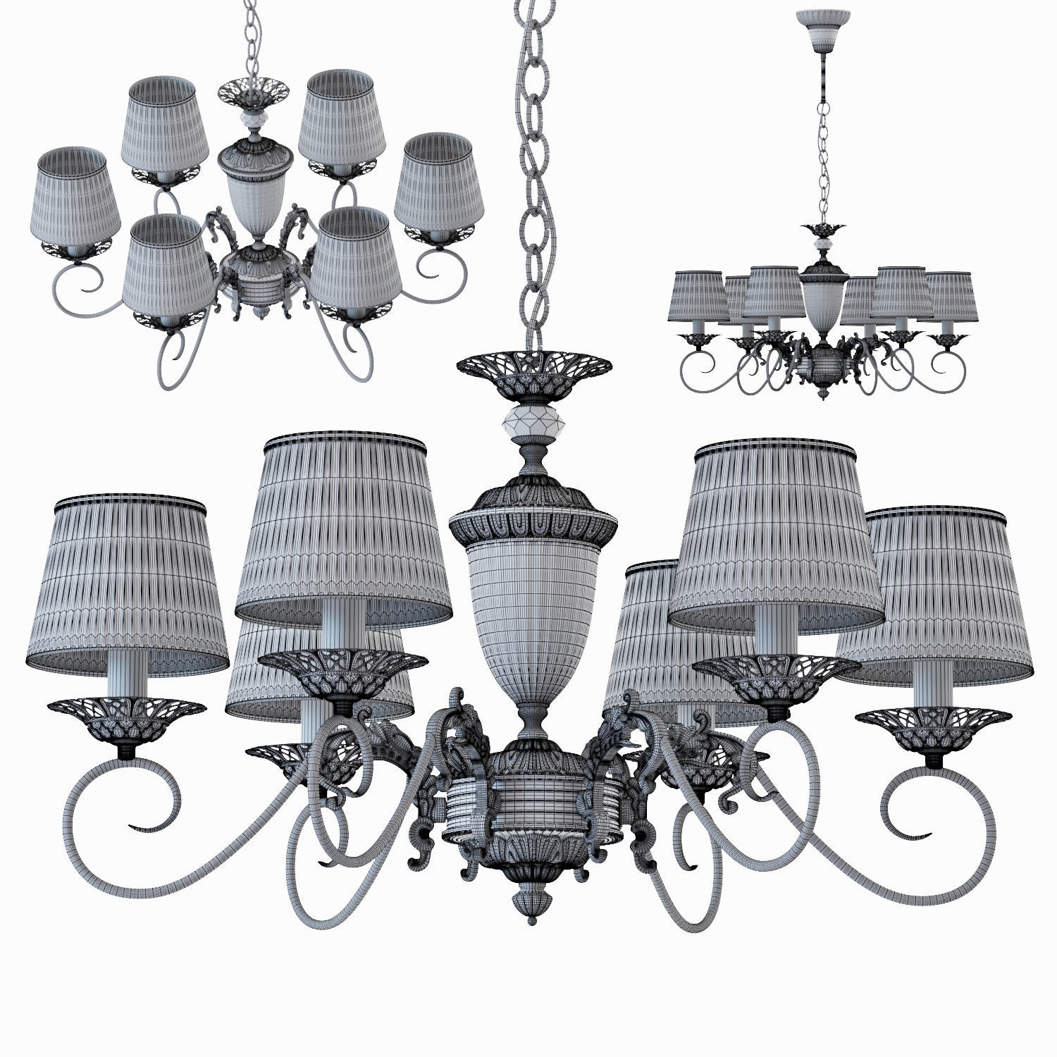 Suspended chandelier MW-Light Ariadne 450014106 3D model_2