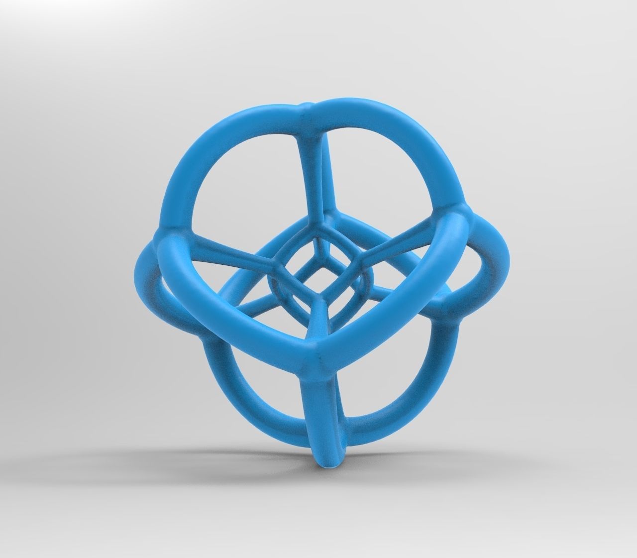 4d Tesseract Bead - Multidimensional Math Art Pendant 3D model 3D print model_3