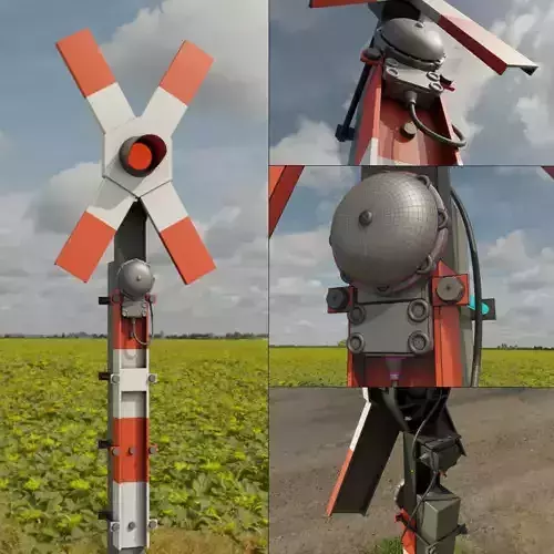 Andreaskreuz Version 2 High-Poly 3D model