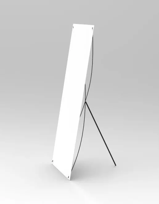 xbanner stand with sheet of paper Free 3D model