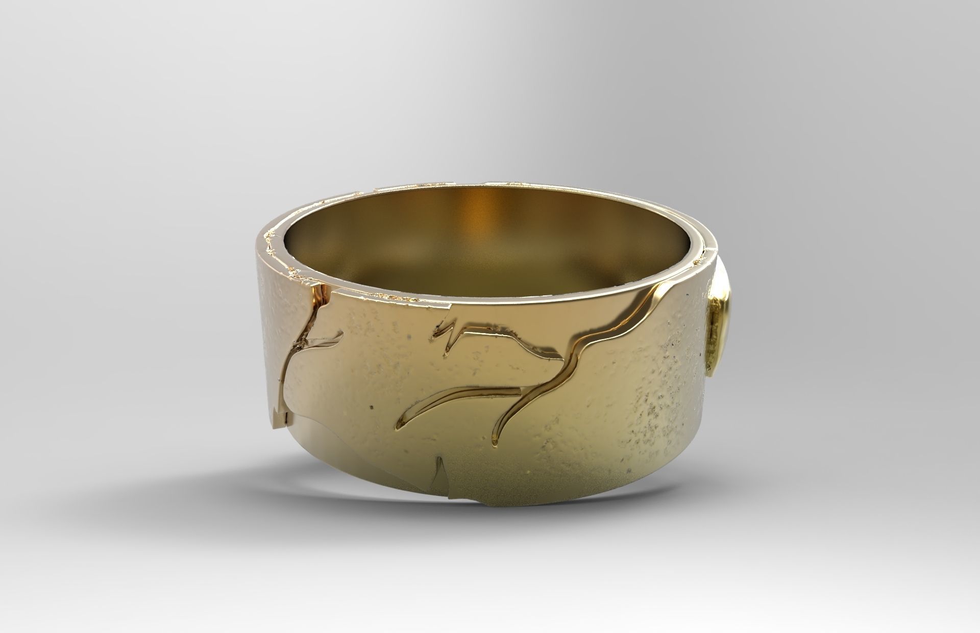 Wedding rings Creation of Adam 3D print model_2