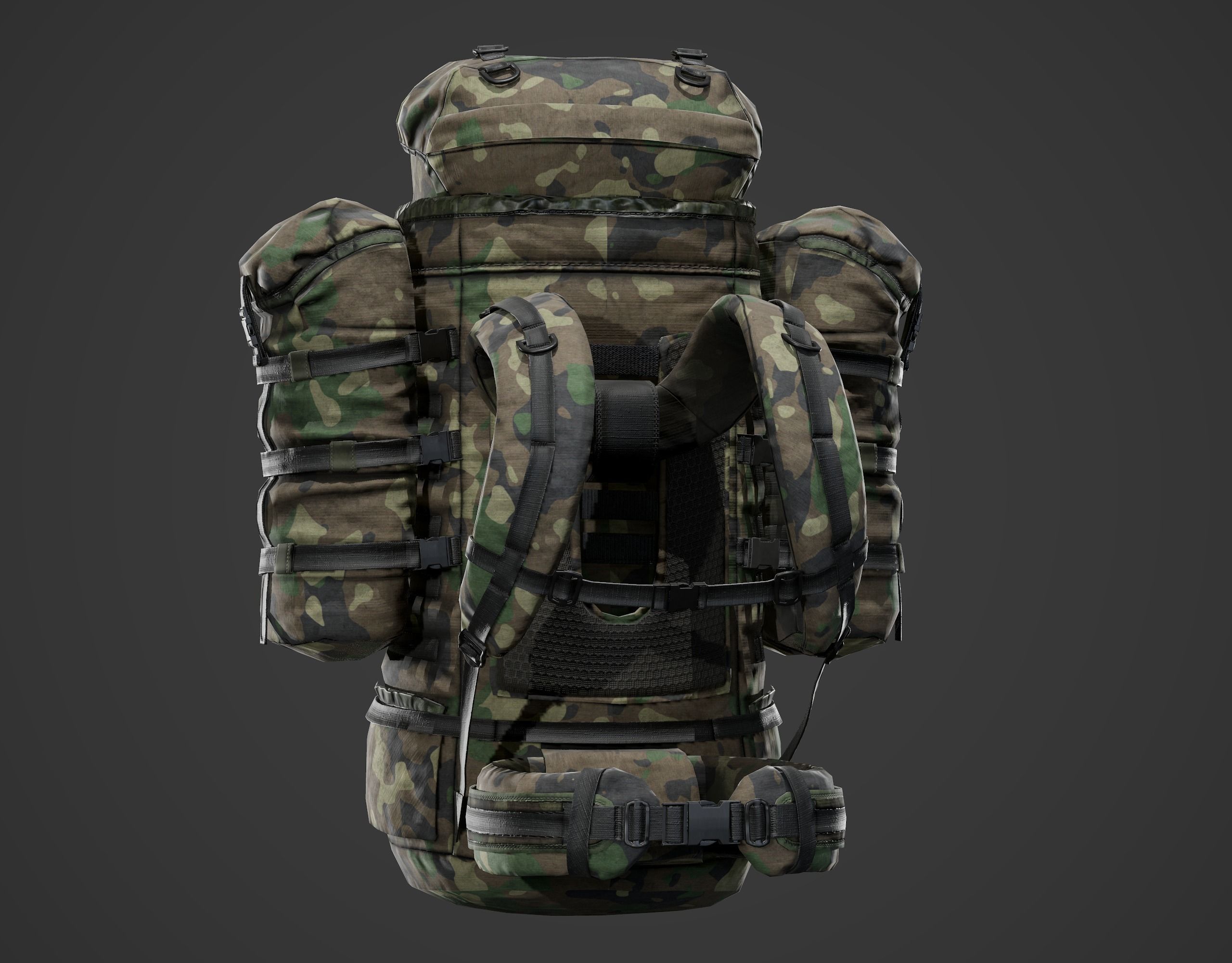 Backpack 6sh118 Low-poly 3D model_11