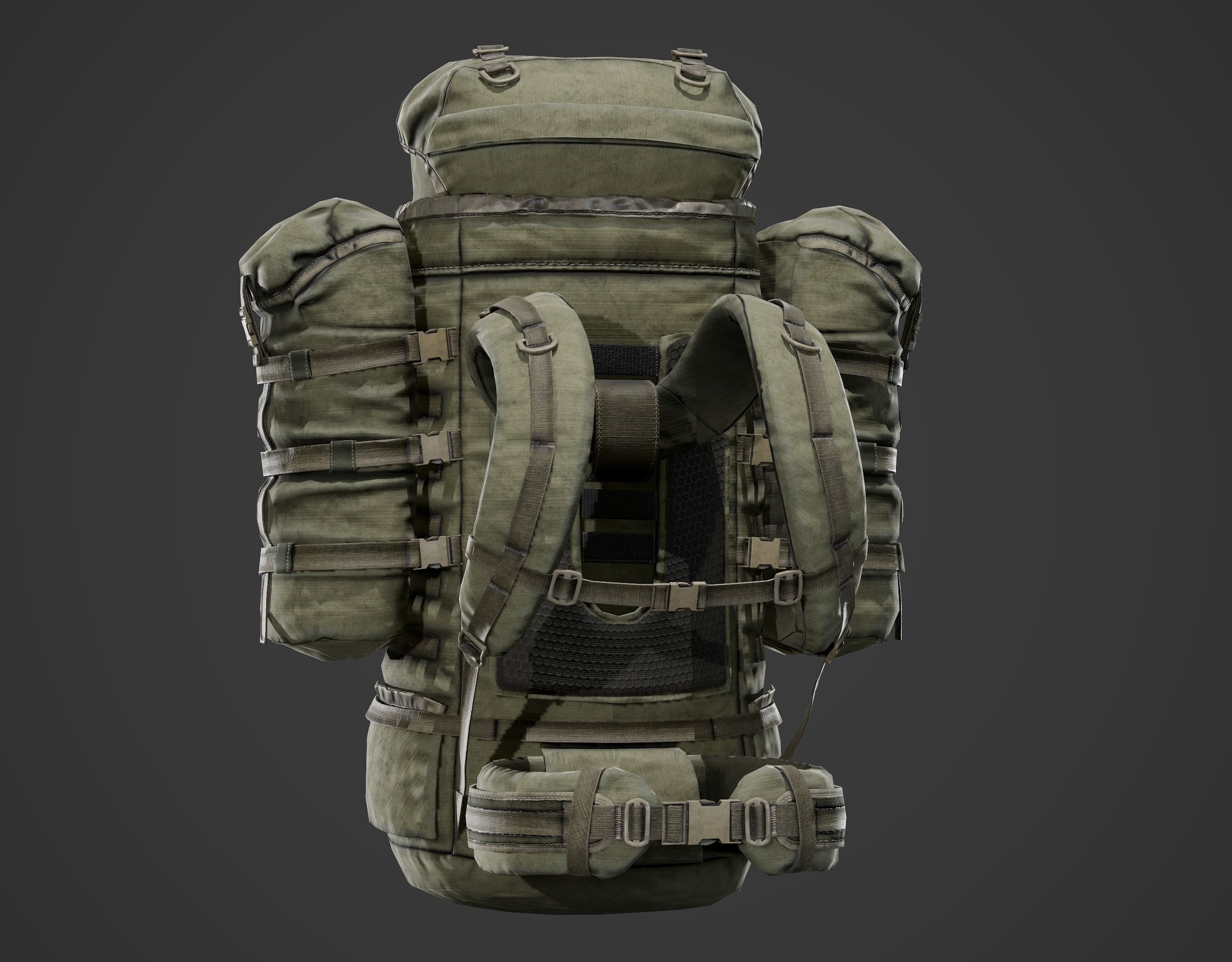 Backpack 6sh118 Low-poly 3D model_5