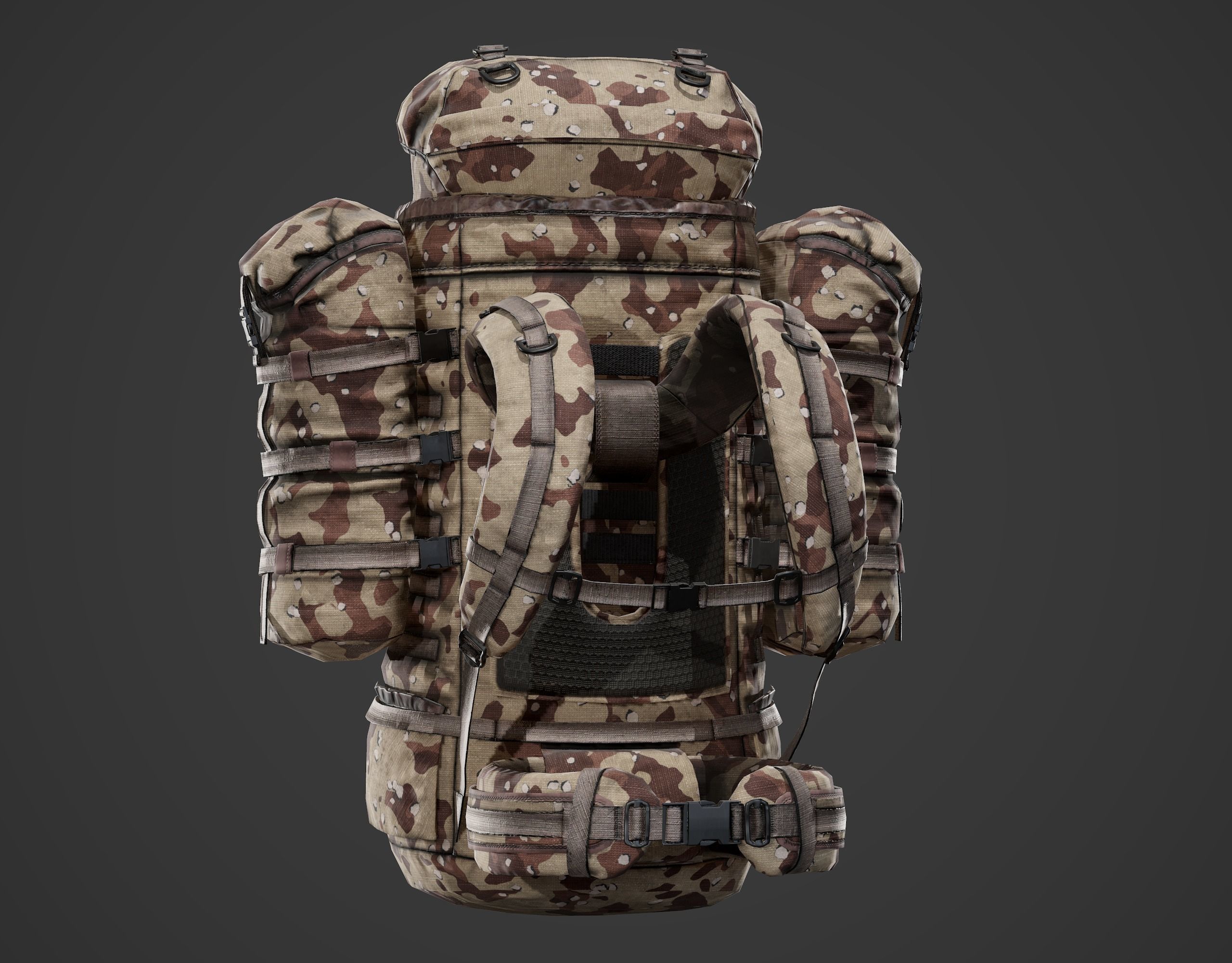 Backpack 6sh118 Low-poly 3D model_9