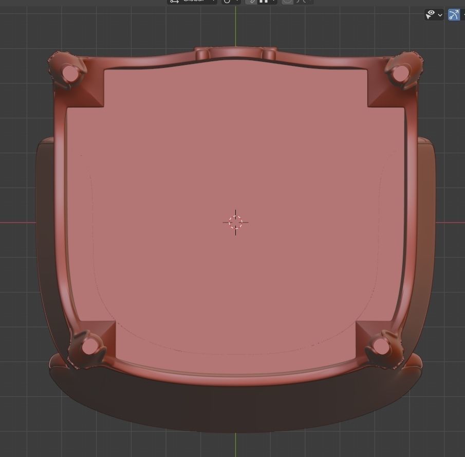 Arm chair classik Low-poly 3D model_4