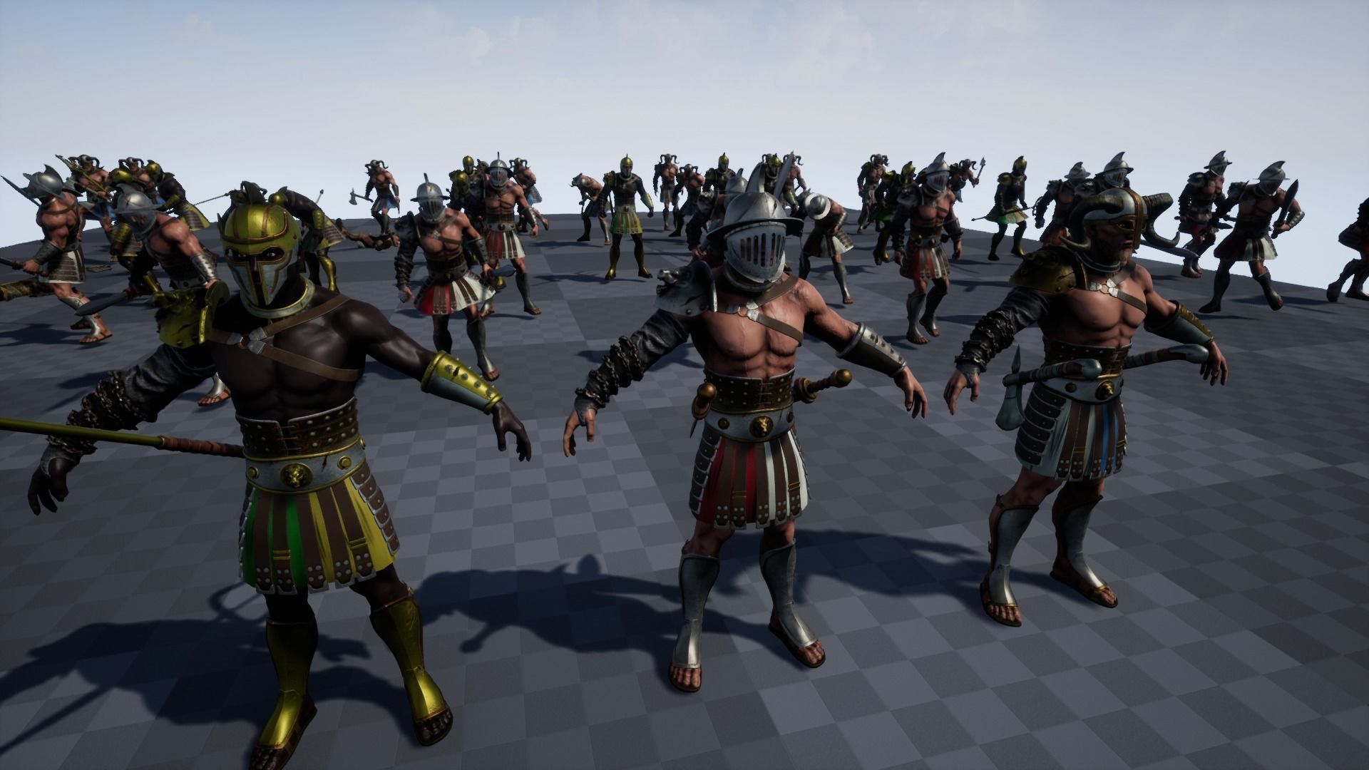 Low-poly Gladiators pack Low-poly 3D model_14