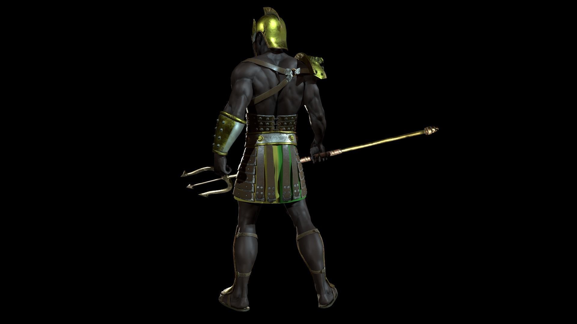 Low-poly Gladiators pack Low-poly 3D model_8