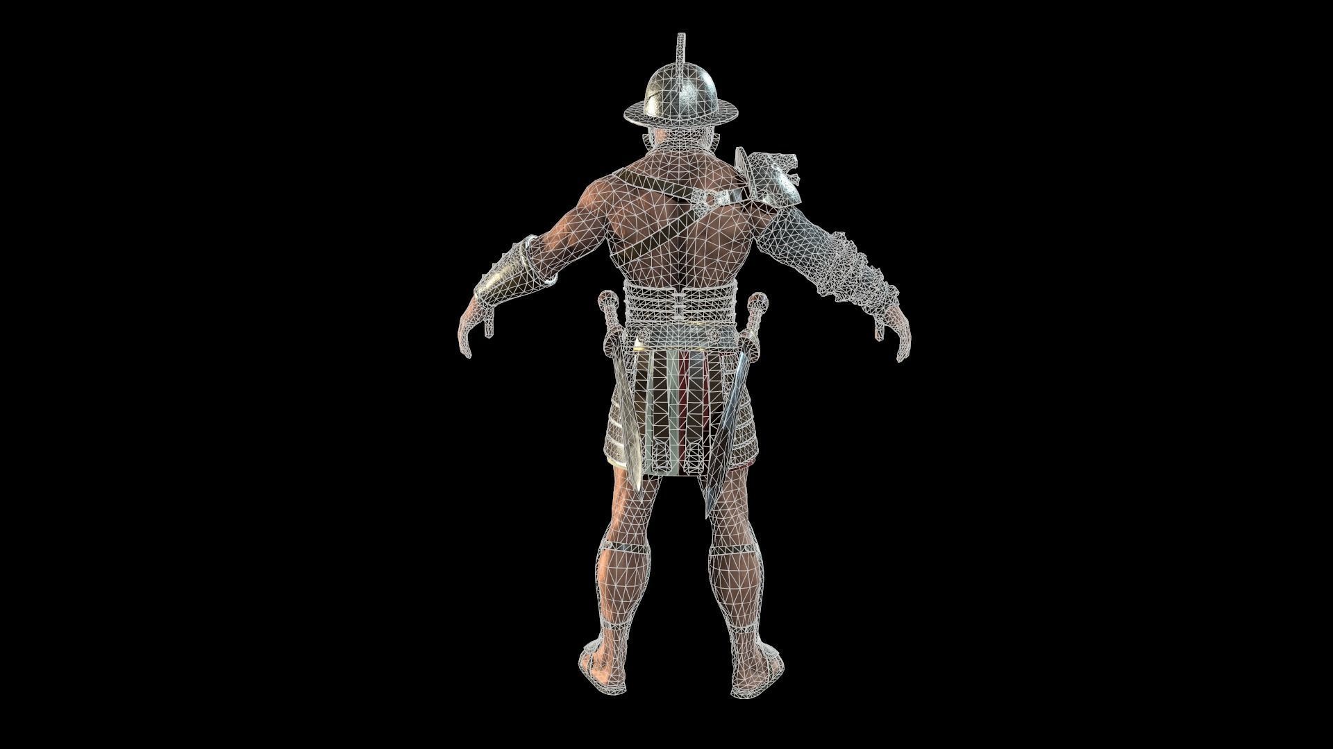 Low-poly Gladiators pack Low-poly 3D model_13