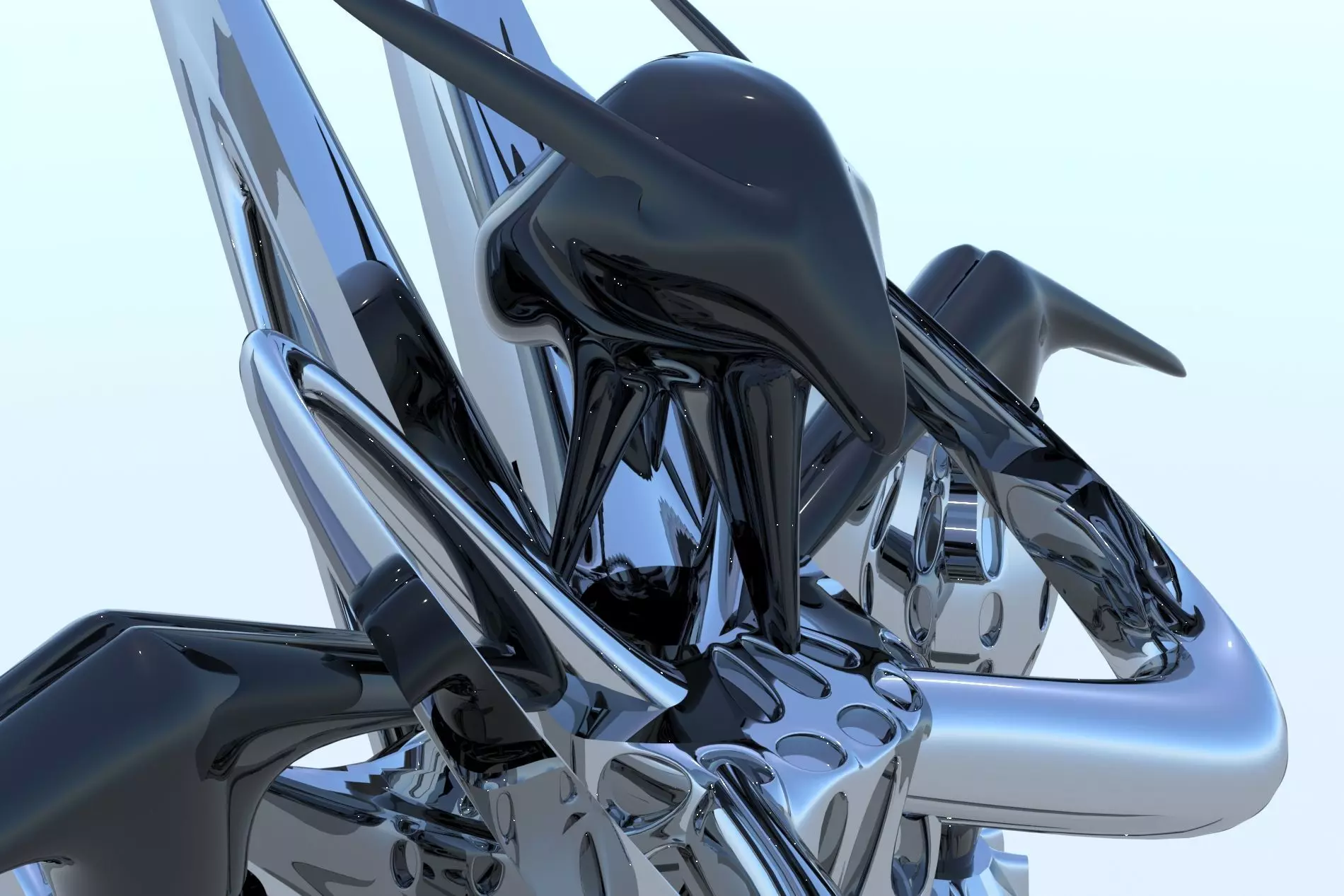 Robot Cyborg Game Caracter Sci Fi 3D model_0