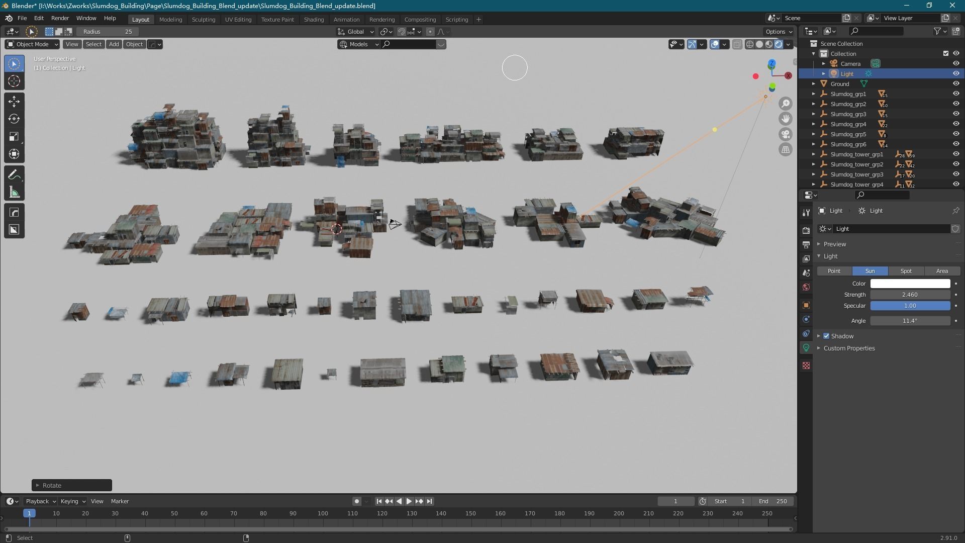 Shantytown modules Informal Settlement  assets Low-poly 3D model_24
