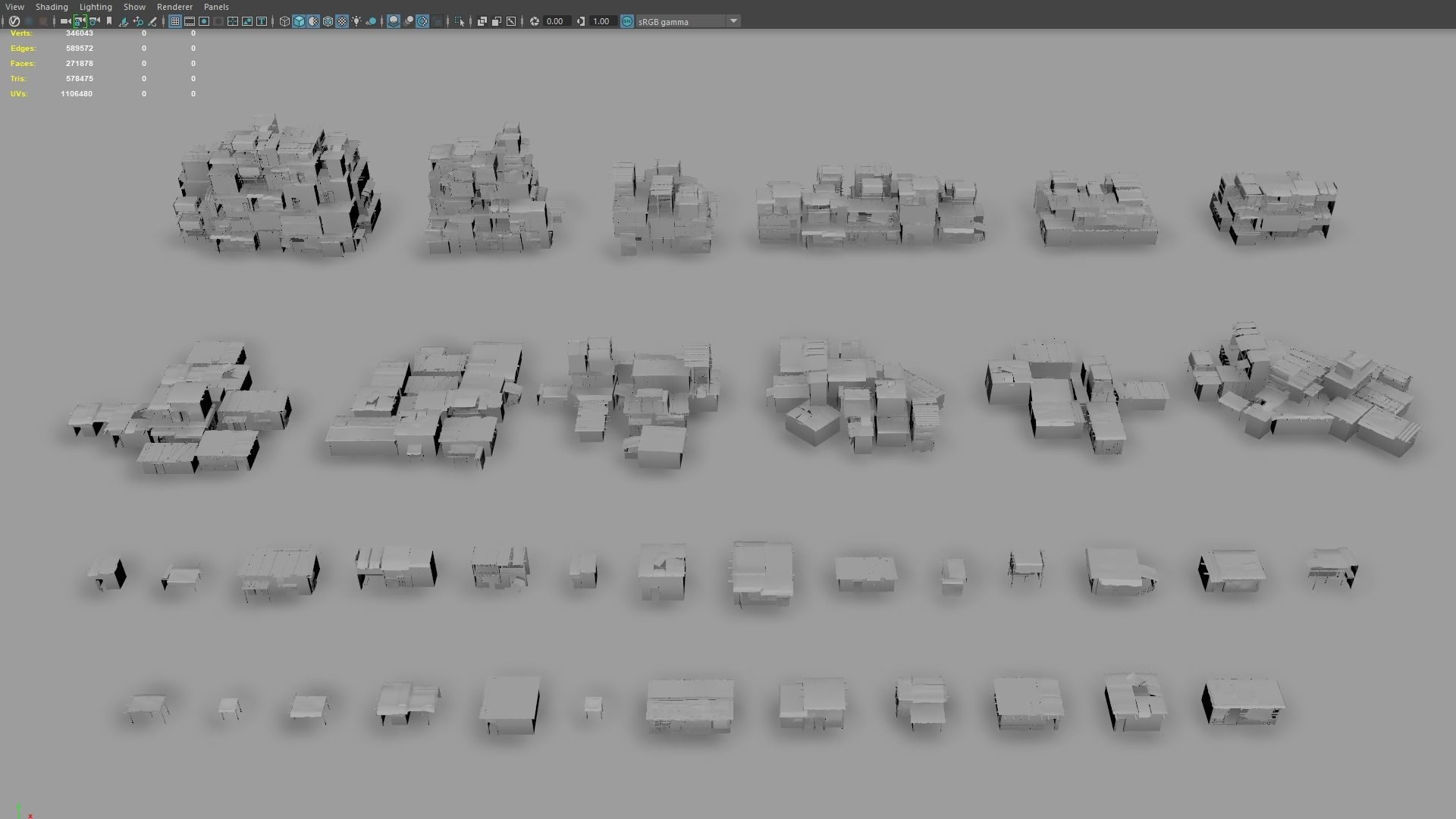 Shantytown modules Informal Settlement  assets Low-poly 3D model_23
