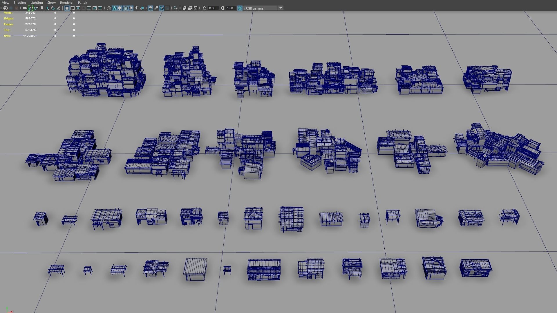 Shantytown modules Informal Settlement  assets Low-poly 3D model_22