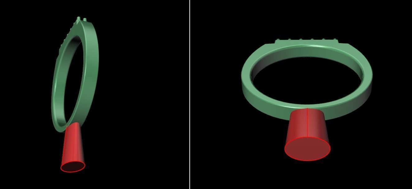 STEP BAR DIAMOND RING BAND NARROW MIX SIZE 3D print model_19