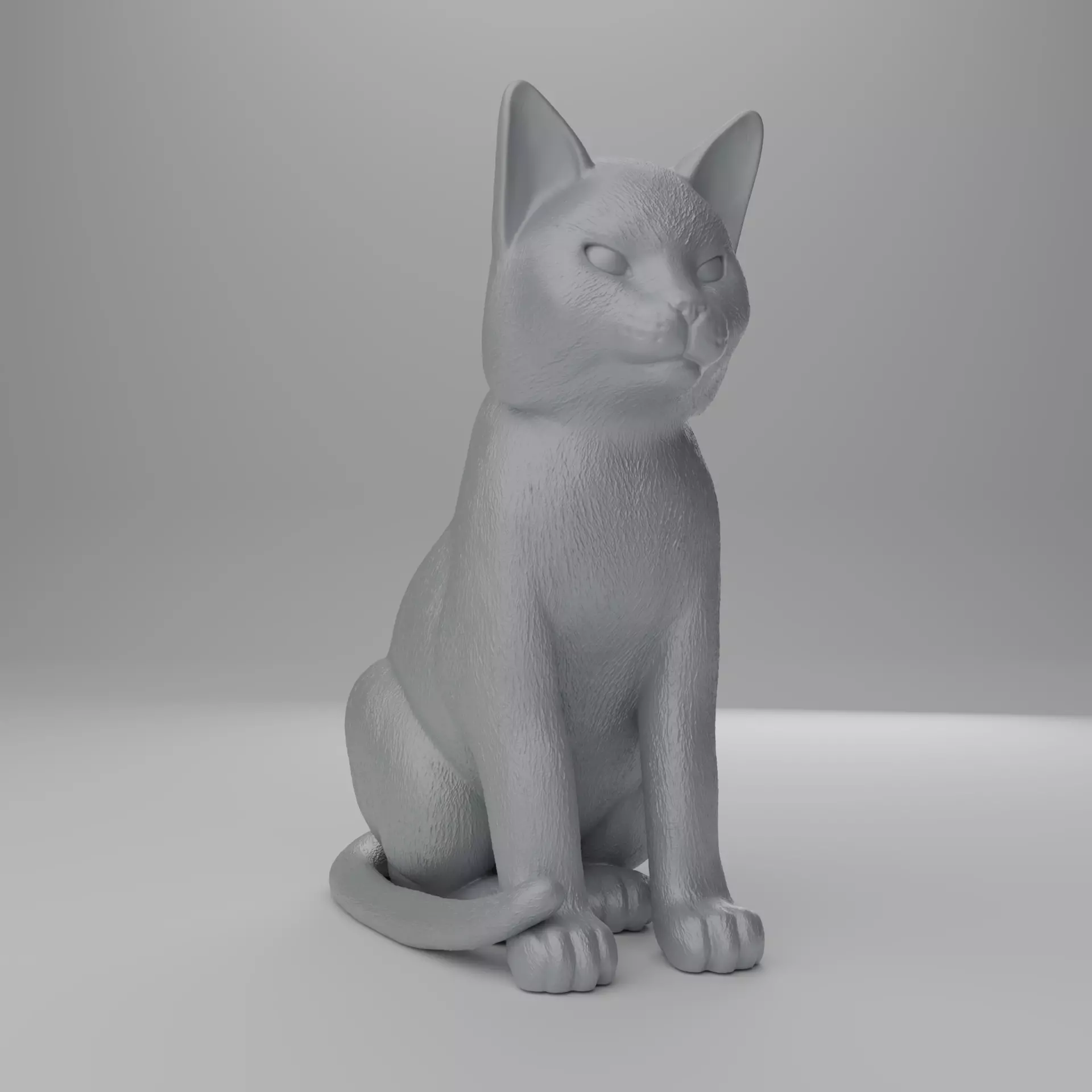 Cat Statue 3D print model_0