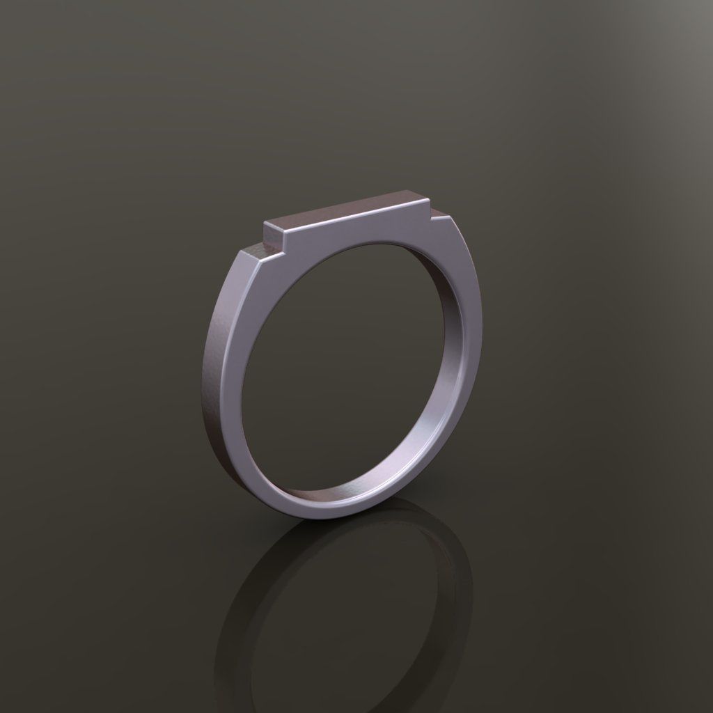 STEP BAR RING BAND NARROW MIX SIZE 3D print model_9