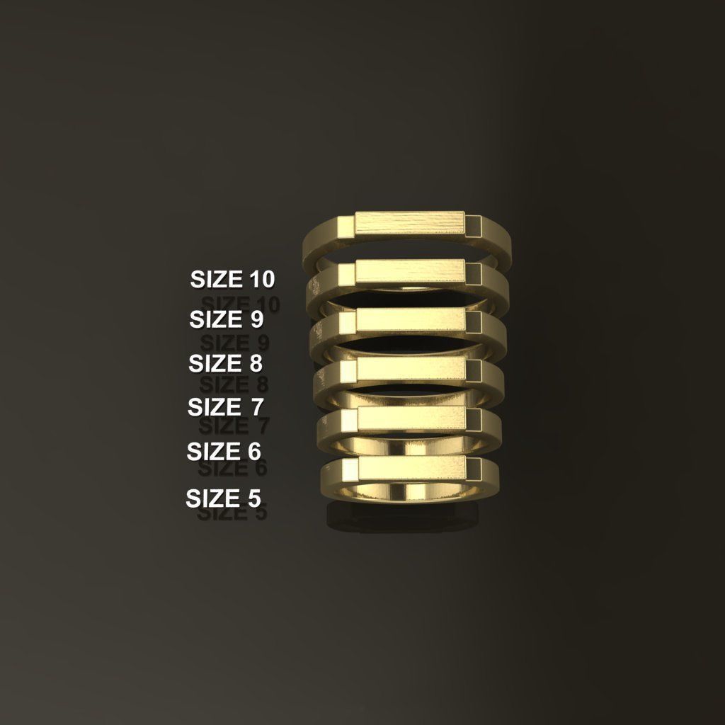 STEP BAR RING BAND NARROW MIX SIZE 3D print model_1