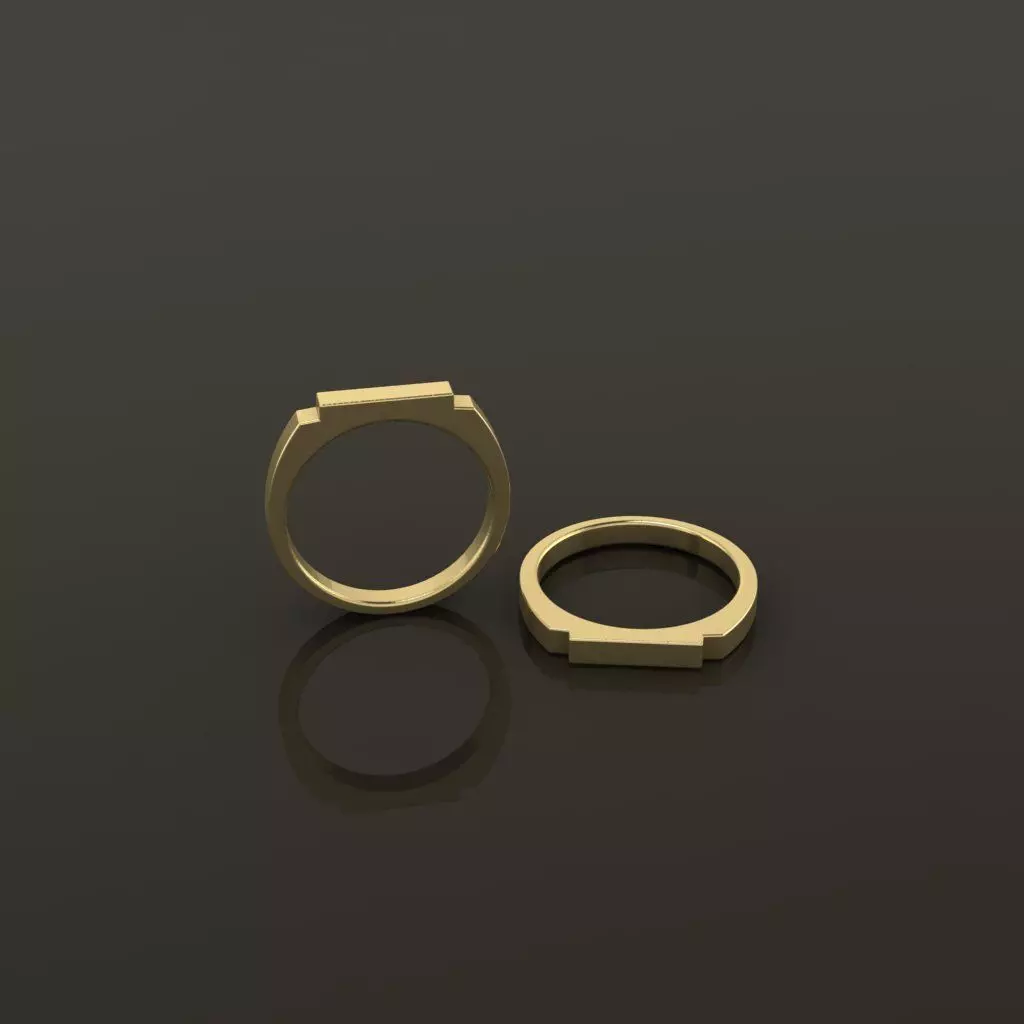 STEP BAR RING BAND NARROW MIX SIZE 3D print model_0