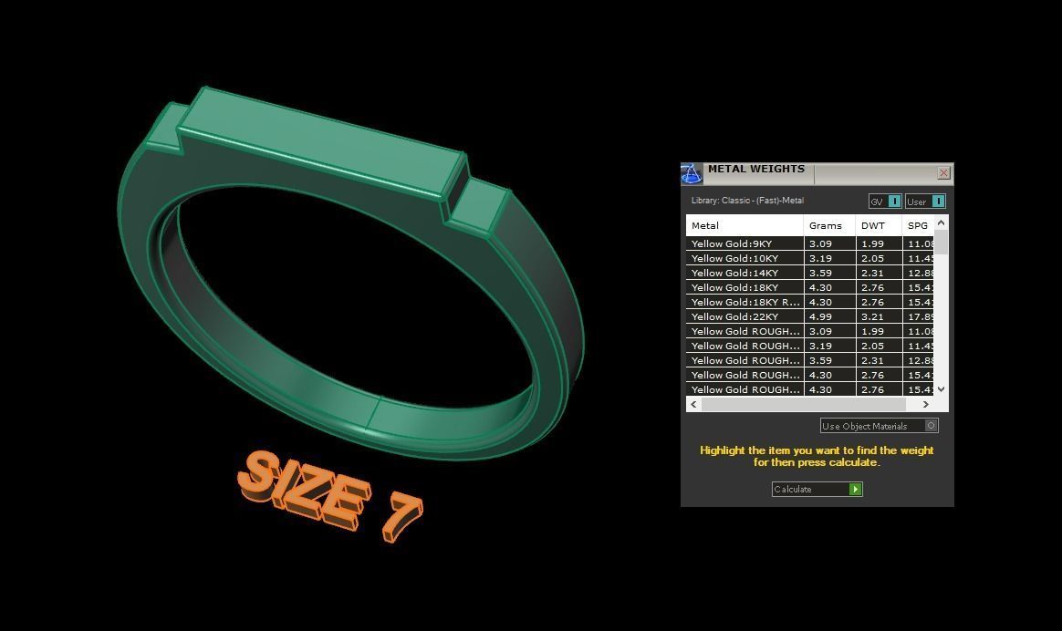 STEP BAR RING BAND NARROW MIX SIZE 3D print model_12