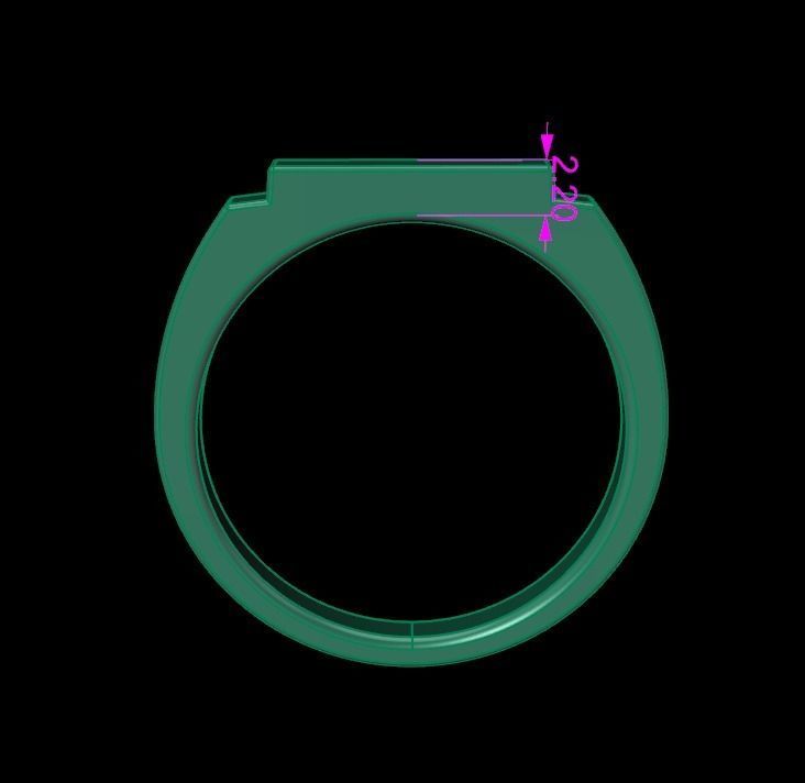 STEP BAR RING BAND NARROW MIX SIZE 3D print model_16