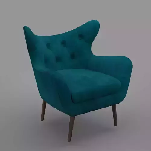Bouck Wingback Chair Render Ready Vray Corona 3D model