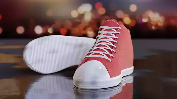 Sneakers high top sneaker on table