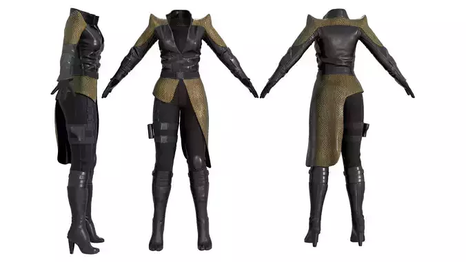 Full Sci-Fi Concept Combat Outfit