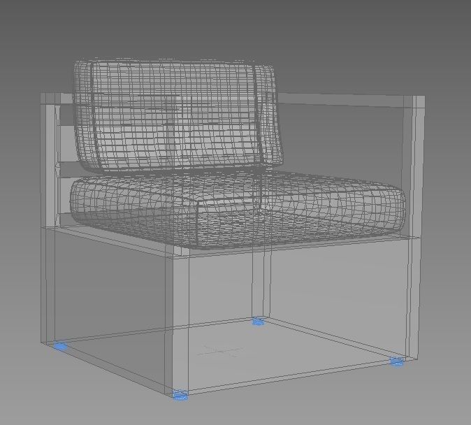 Lounge chair 3D model_5