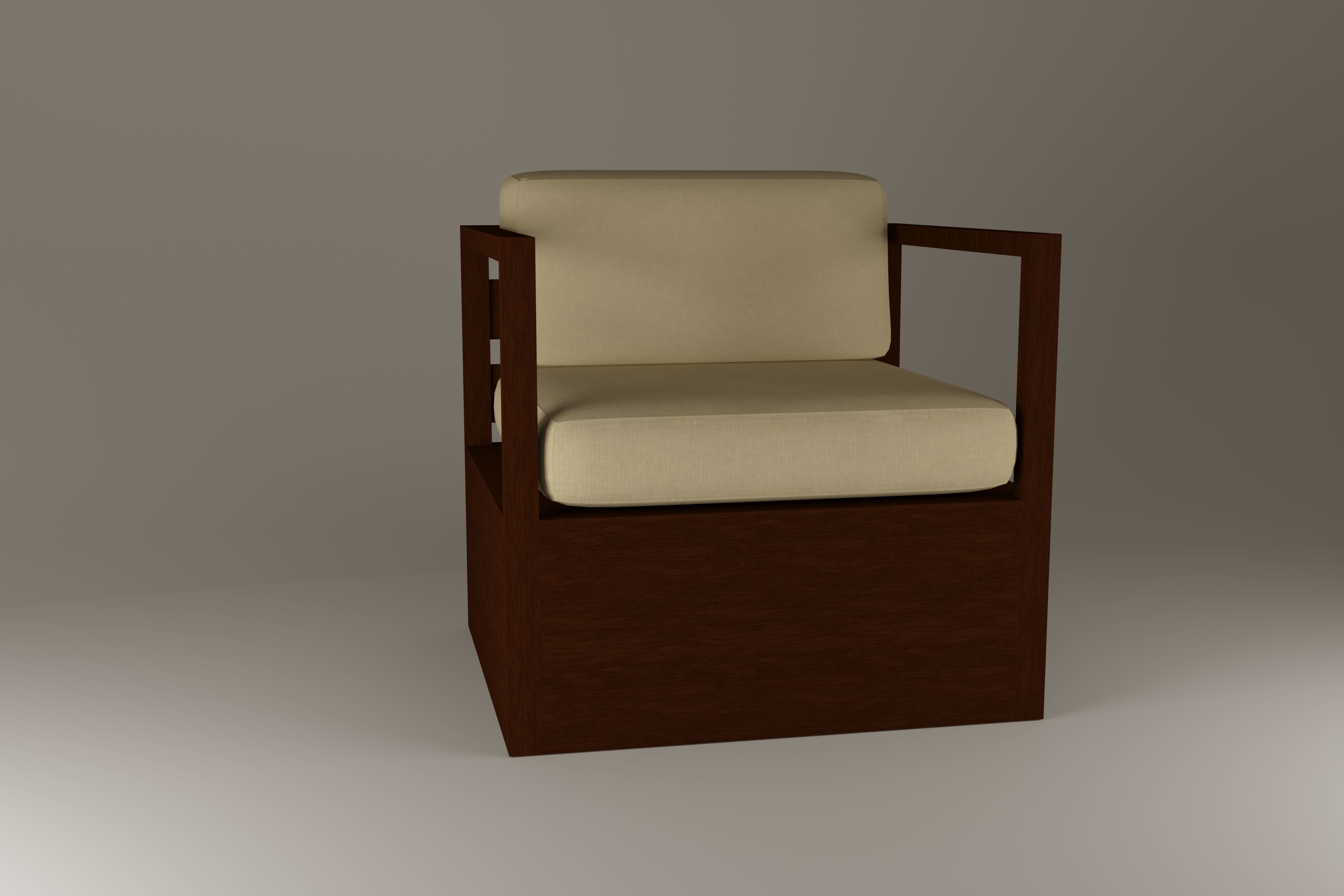 Lounge chair 3D model_1