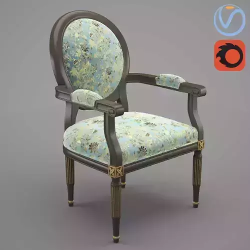 Louis XVI Classic Chair Render Ready Vray Corona 3D model