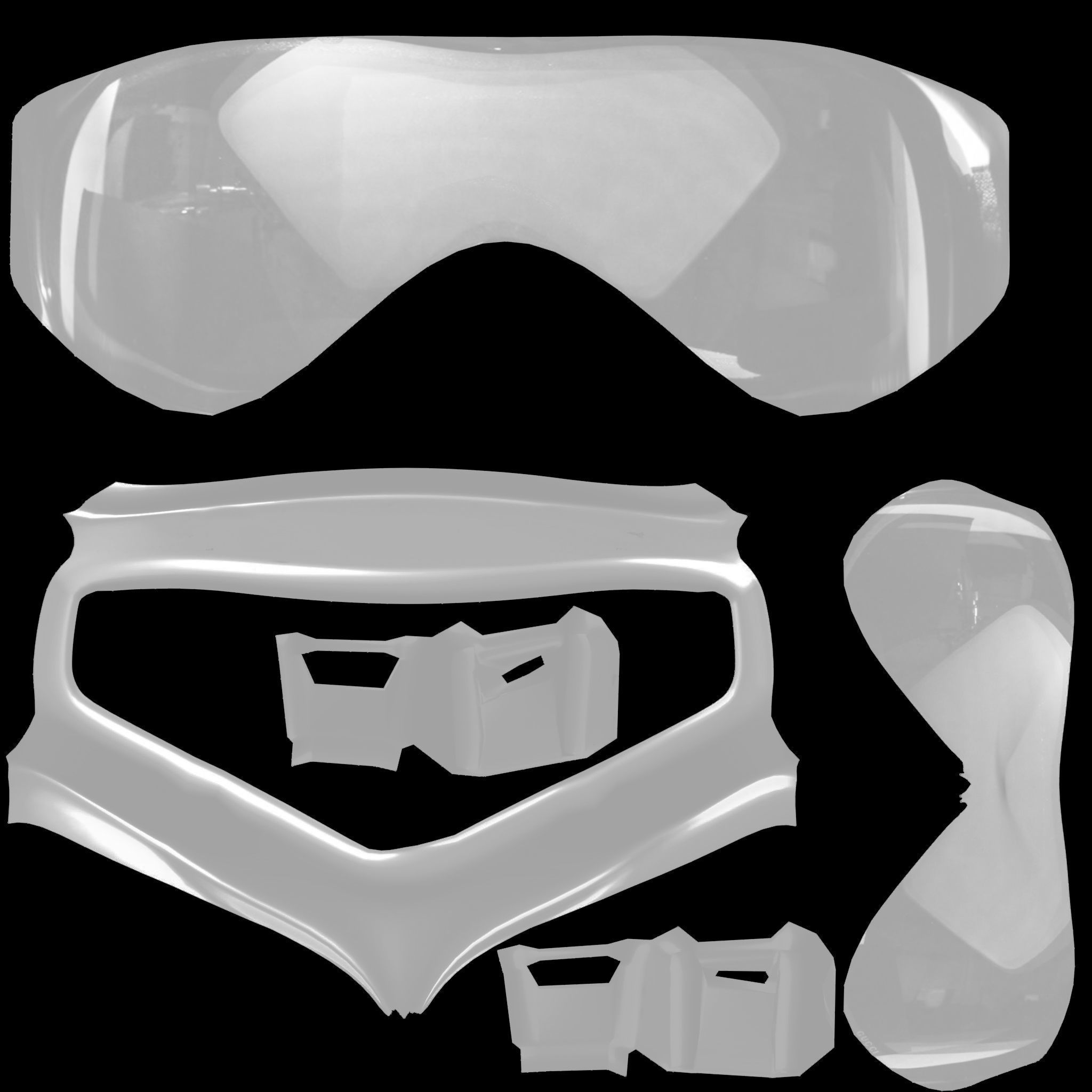 Ski Goggles Low-poly 3D model_8