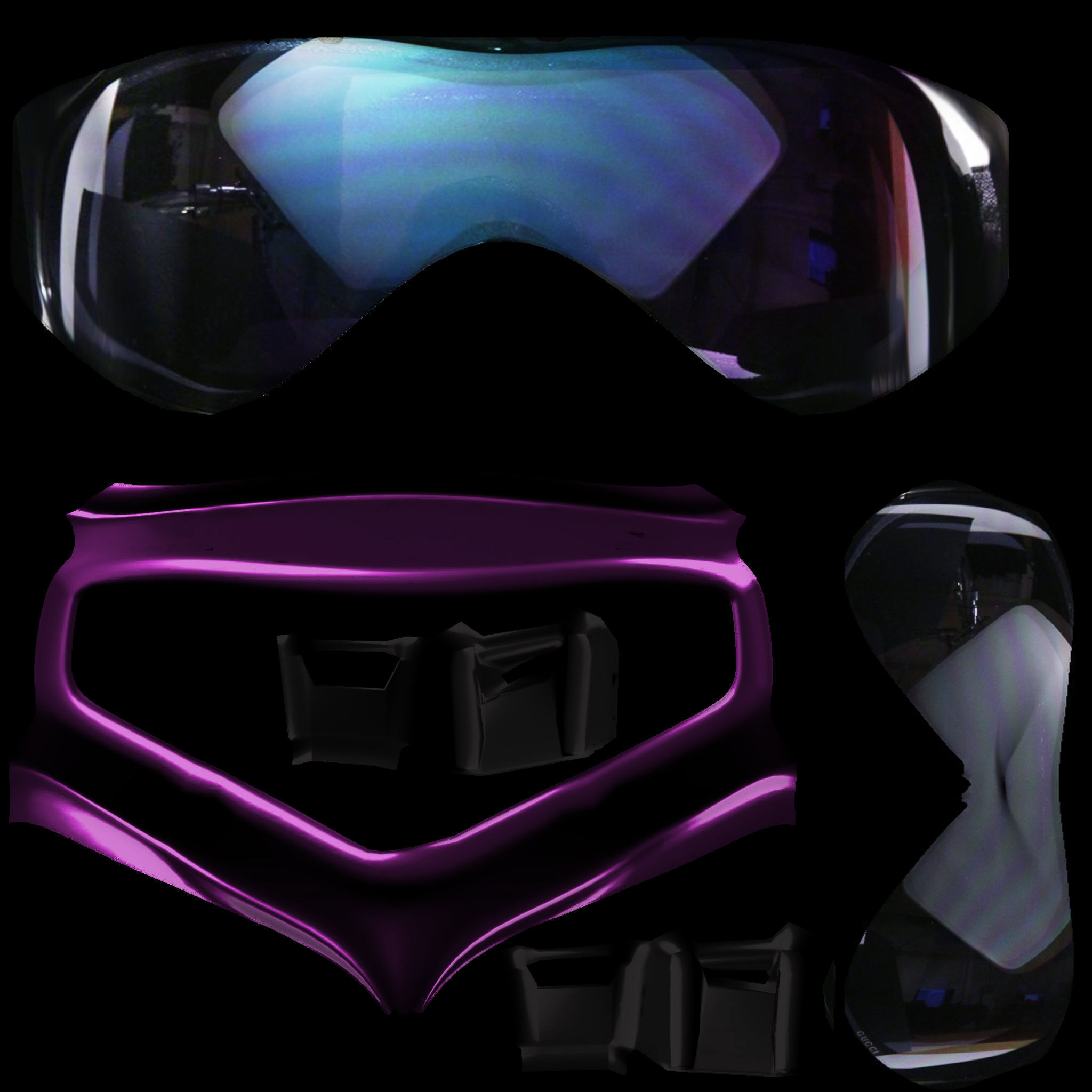Ski Goggles Low-poly 3D model_5
