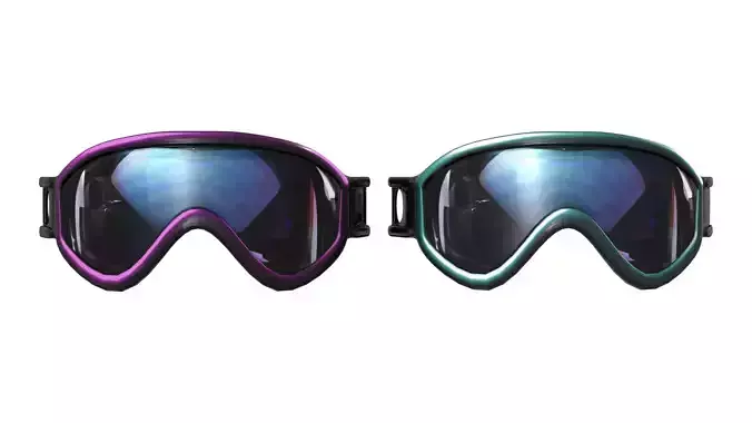 Ski Goggles Low-poly 3D model